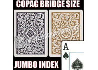 ब्राजील Copag 1546 ब्लैक गोल्डन प्लास्टिक जंबो कैसीनो खेलों के लिए कार्ड बजाना